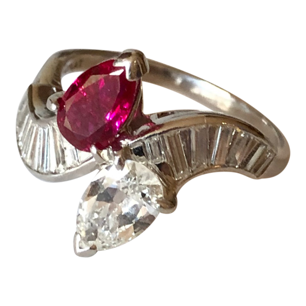 cartier ruby and diamond ring
