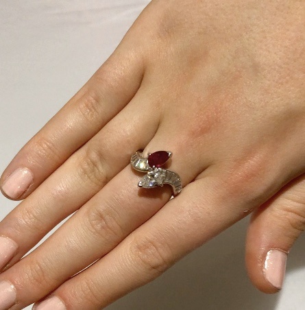 cartier ruby diamond ring